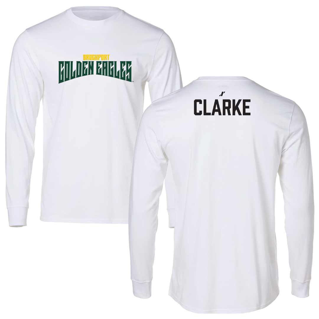 SUNY Brockport Basketball (M) White Classic Performance Long Sleeve - Joe Clarke