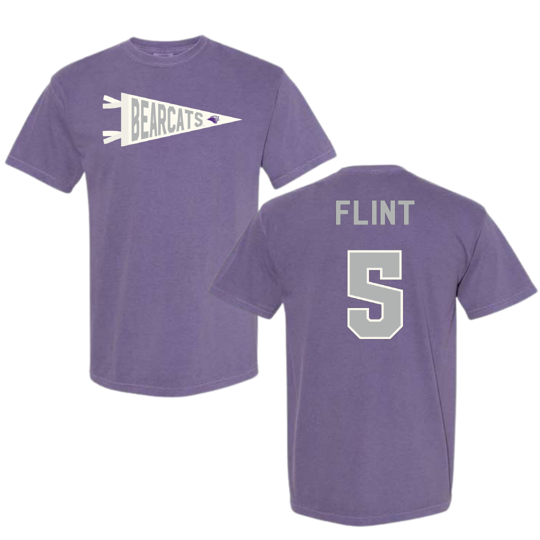 Southwest Baptist University Football Purple Pennant Comfort Colors Tee - #5 Keivon Flint