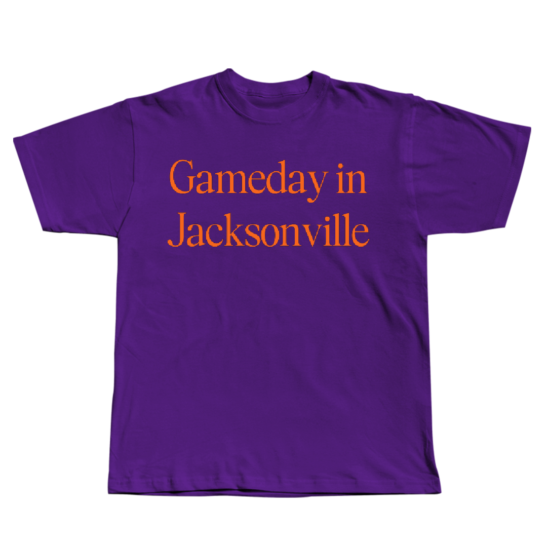 Edward Waters University Football Purple Gameday Tee - #83 Samron Brinson
