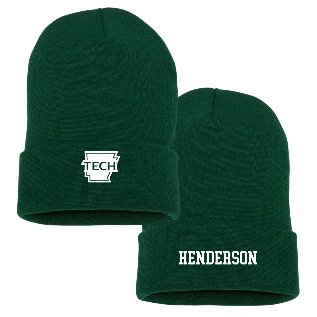Arkansas Tech University Football University Green Beanie - #50 Peyton Henderson