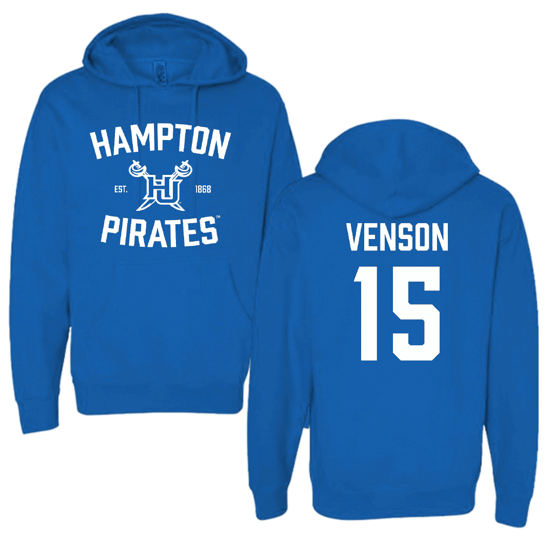 Hampton University Softball Blue General Hoodie - #15 Jasmine Venson
