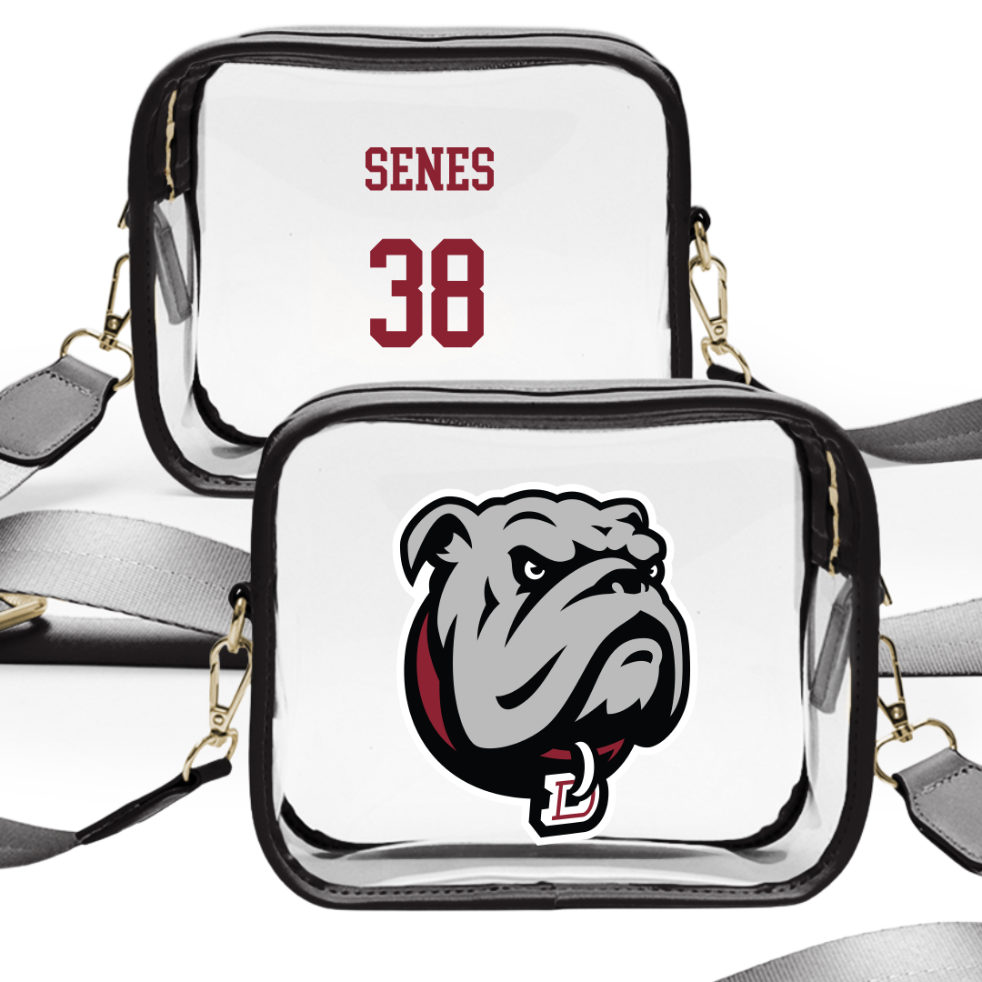 Dean College Baseball Black Clear Stadium Bag - #38 Sam Senes
