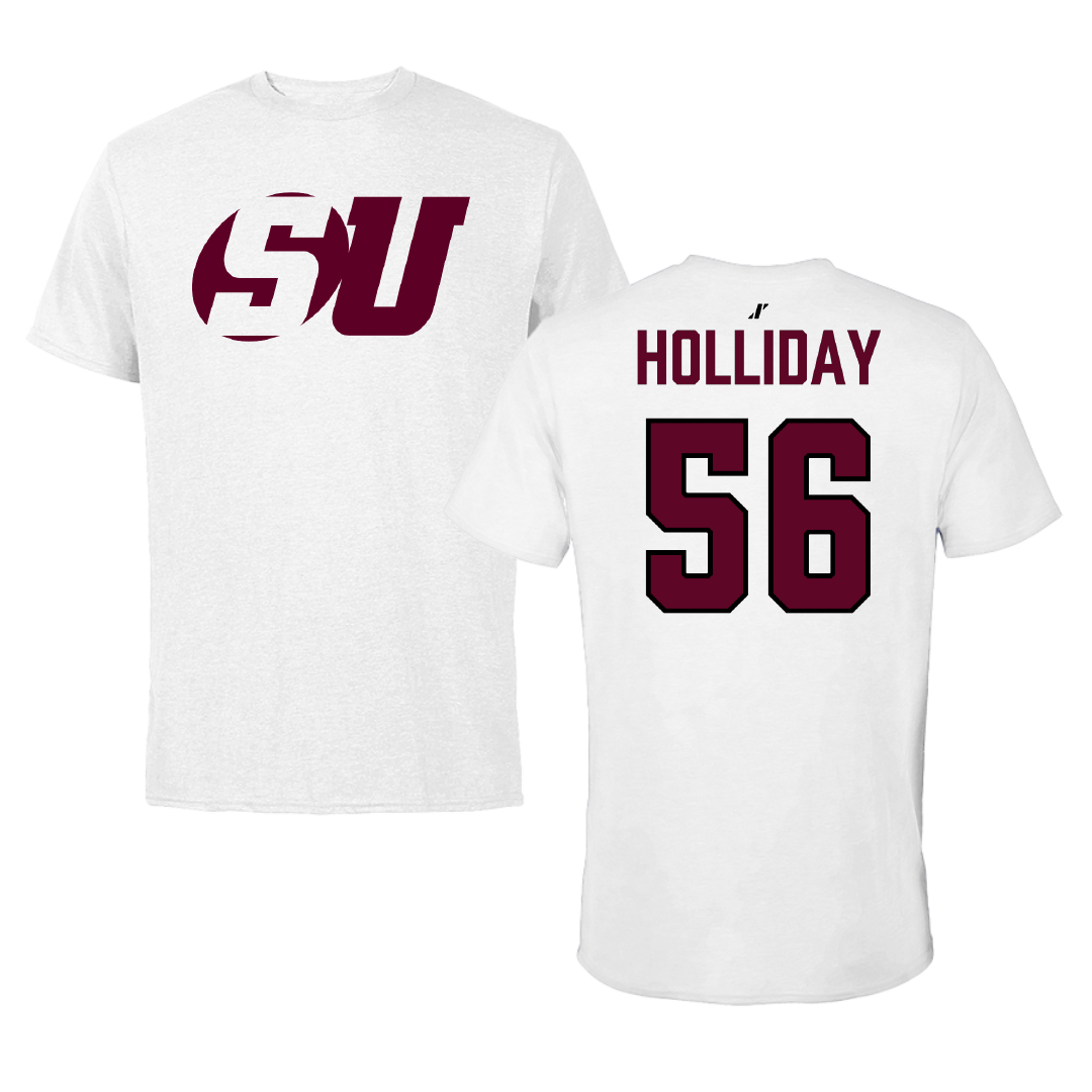 Schreiner University Baseball White Tee - #56 Brayden Holliday