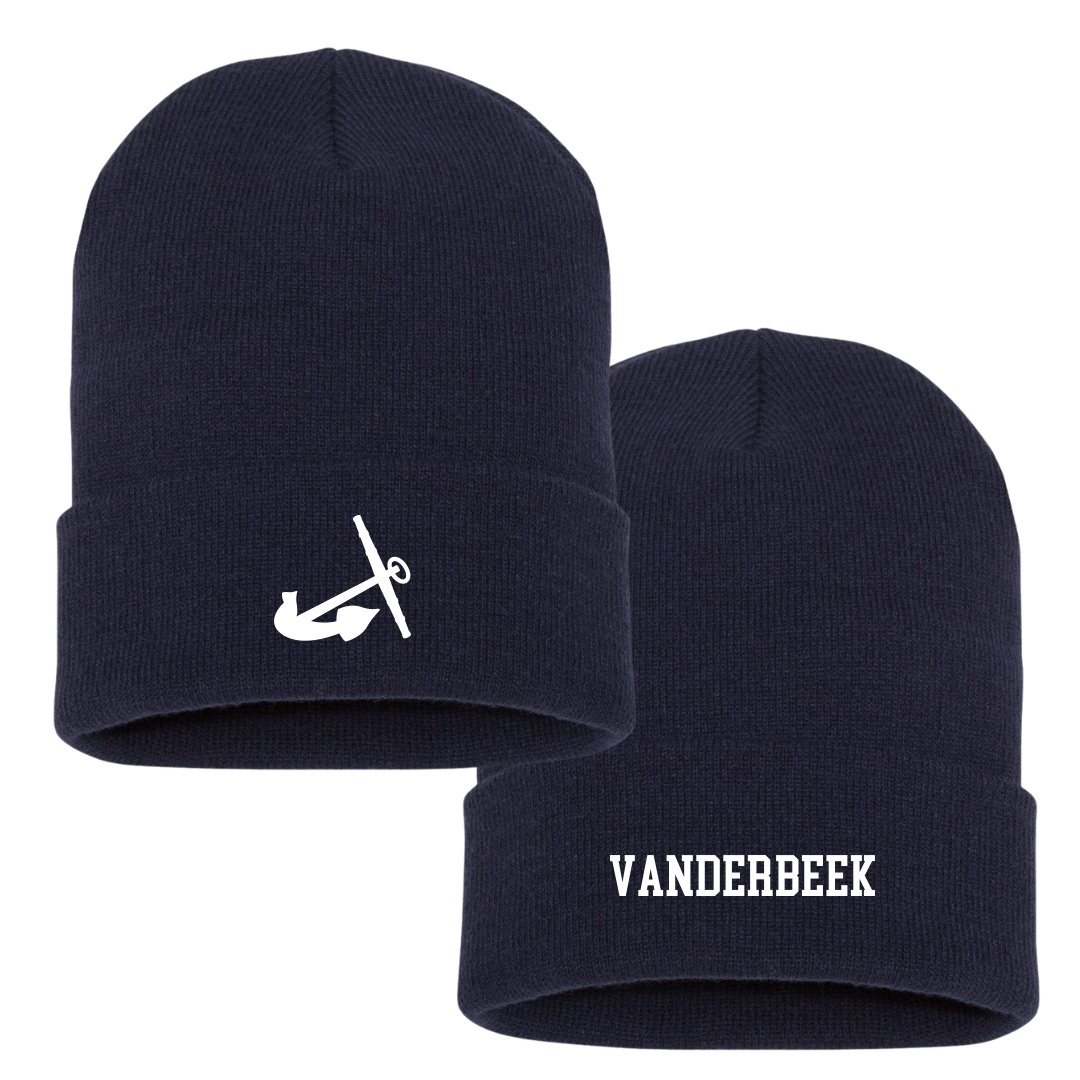 Hope College Lacrosse (W) Navy Beanie - #18 Jae Vanderbeek
