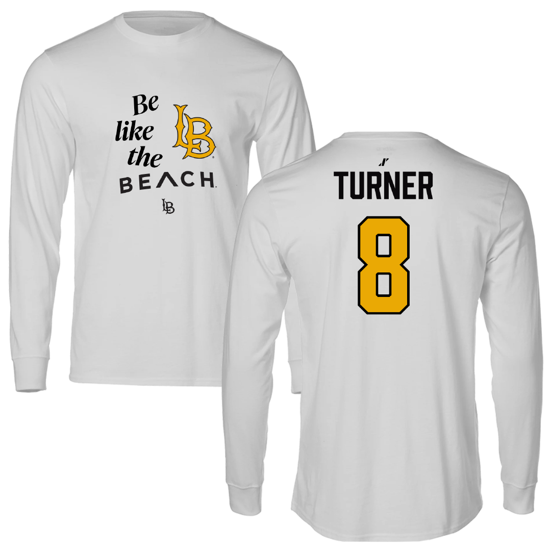 Long Beach State University Baseball Light Gray Be Like Us Long Sleeve - #8 Murchael Turner