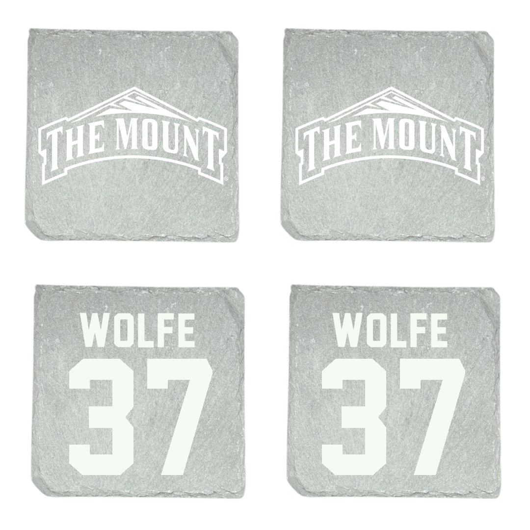 Mount St. Mary's University Soccer (M) Stone Coaster (4 Pack)  - #37 Shem Wolfe