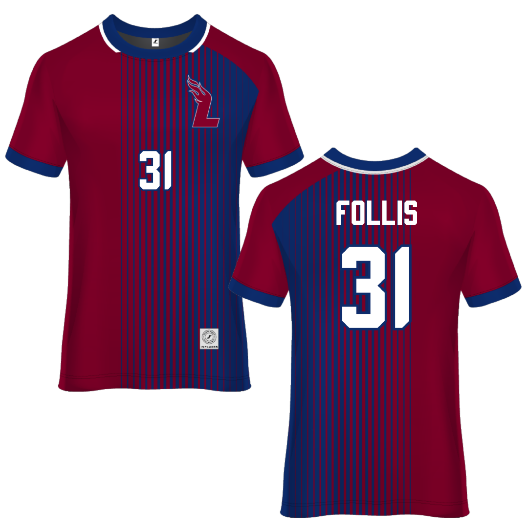 Lee University Maroon Soccer Jersey - #31 Jackson Follis