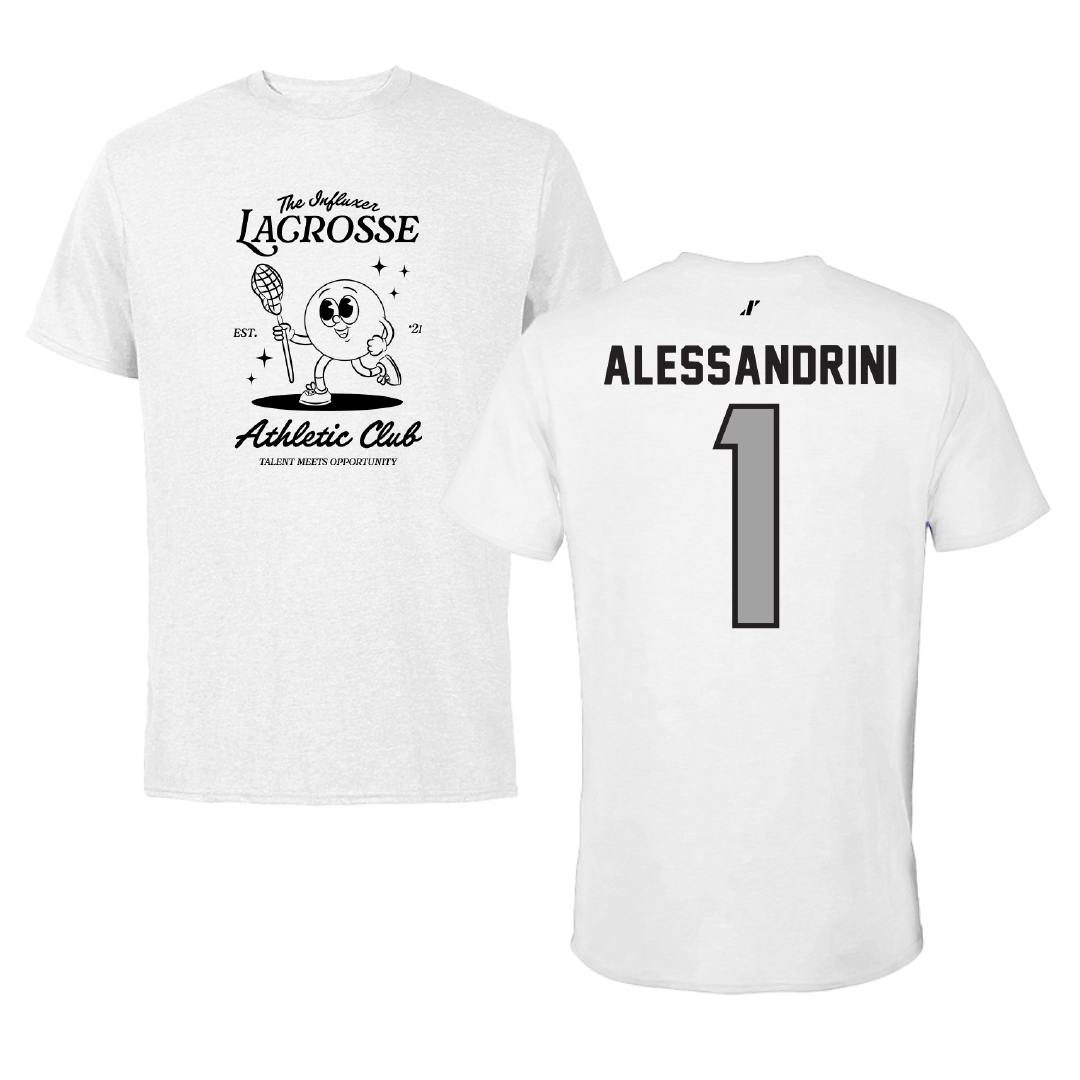 Lacrosse White Influxer Athletic Club Tee - #1 Brooke Alessandrini