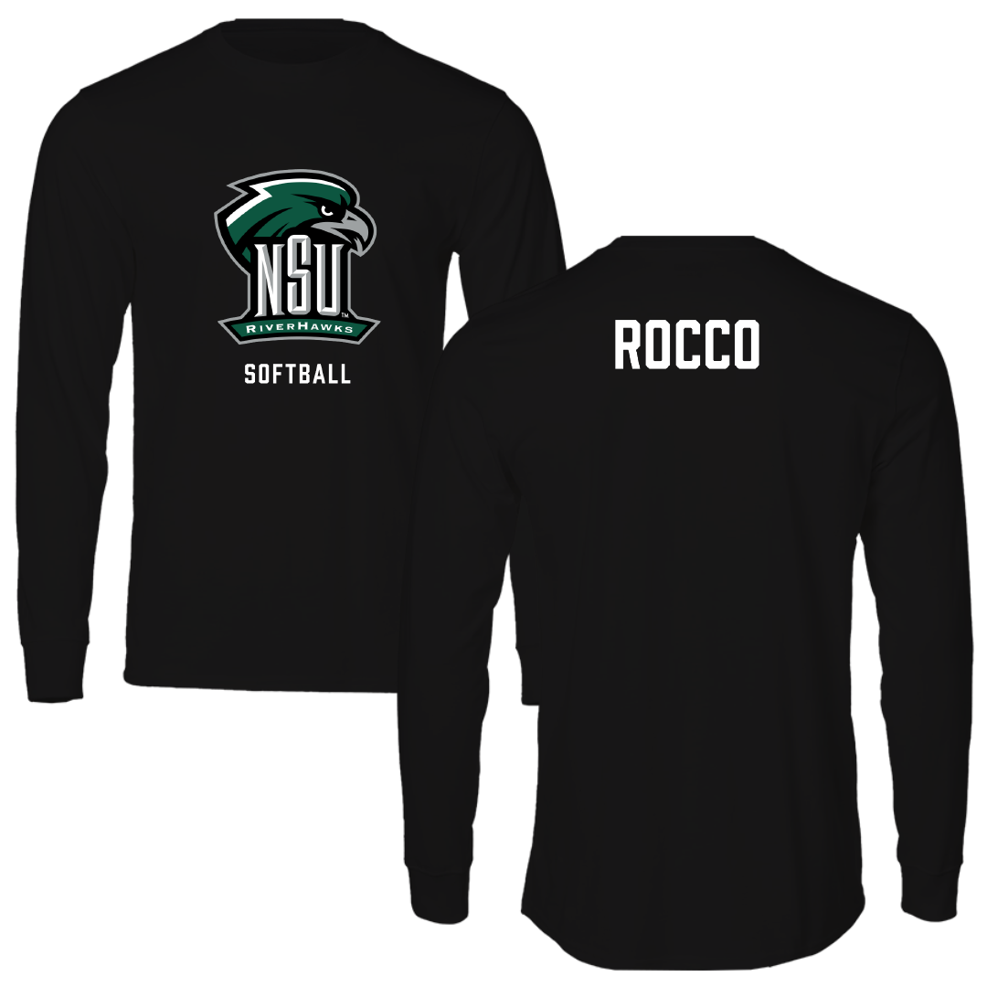 Northeastern State University Softball Black Performance Long Sleeve - Kaylie Rocco