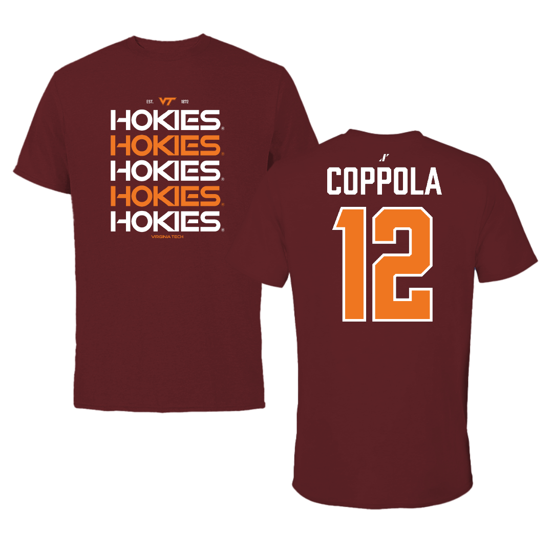 Virginia Tech Soccer Maroon General Tee - #12 CJ Coppola