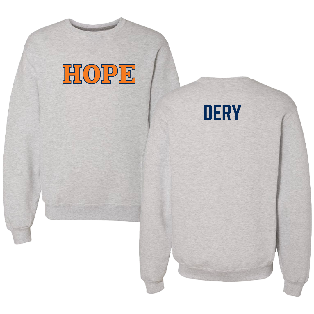 Hope College TF and XC Gray Crewneck - Nathan Dery