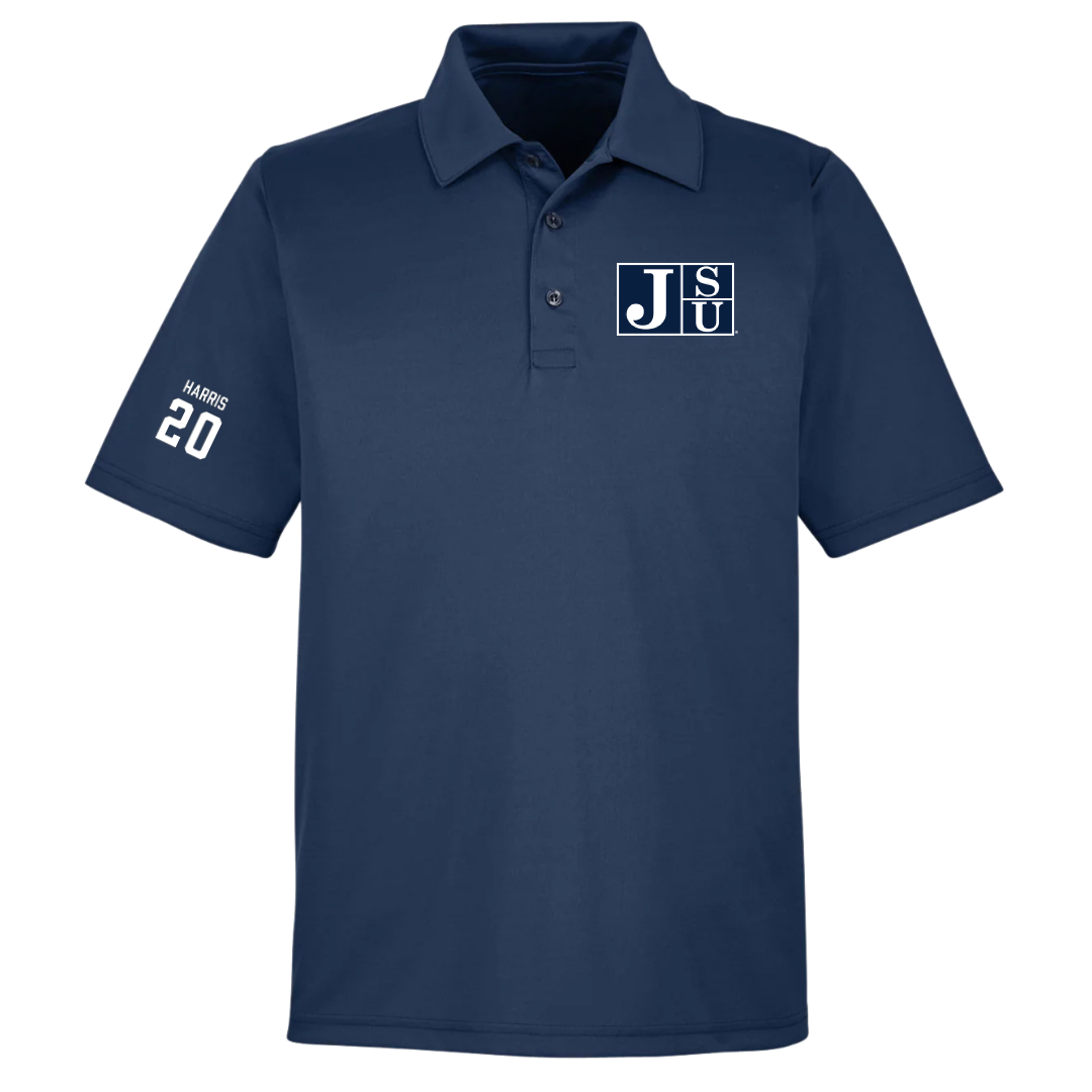 Jackson State University Baseball Navy Polo - #20 Shemar Harris