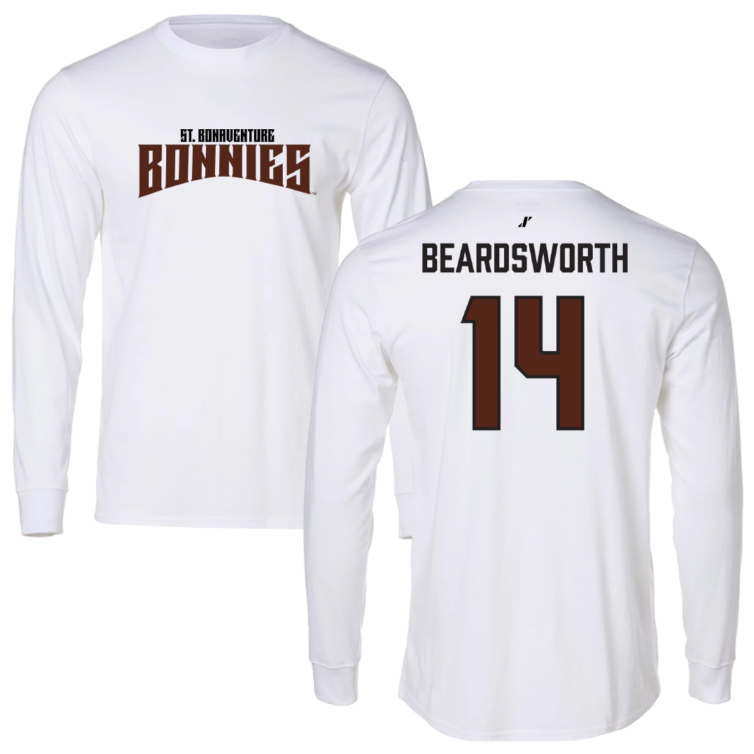 St. Bonaventure University Rugby (M) White Classic Performance Long Sleeve - #14 Mason Beardsworth