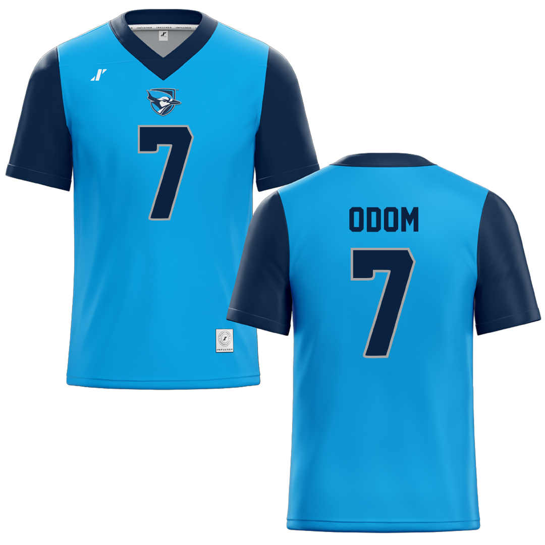 Elmhurst University Blue Football Jersey - #7 John Odom