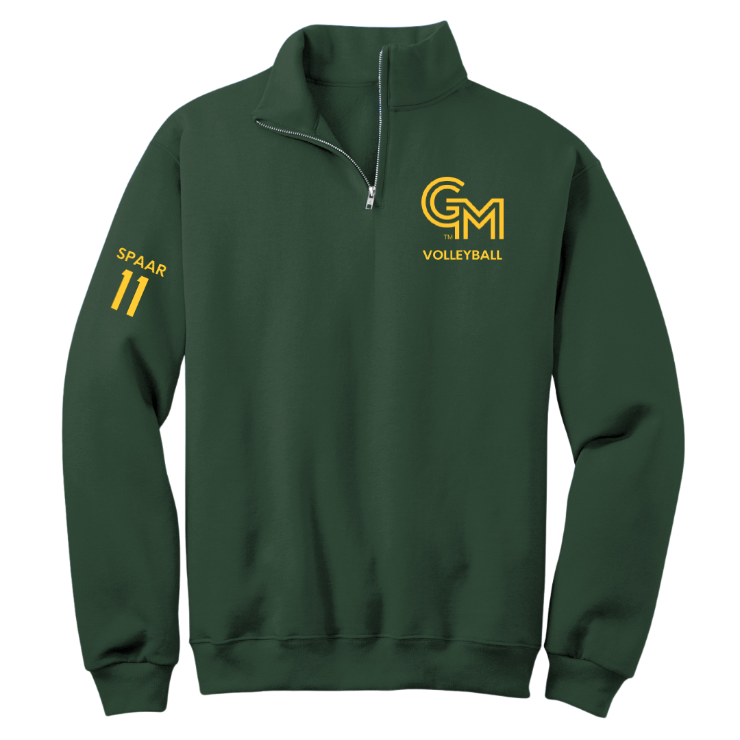 George Mason University Volleyball (W) Forest Green Quarter-Zip - #11 Nani Spaar