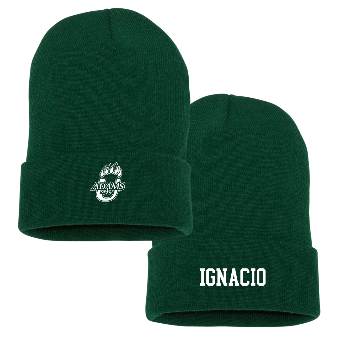 Adams State University Wrestling (M) University Green Beanie - Jaylen Ignacio