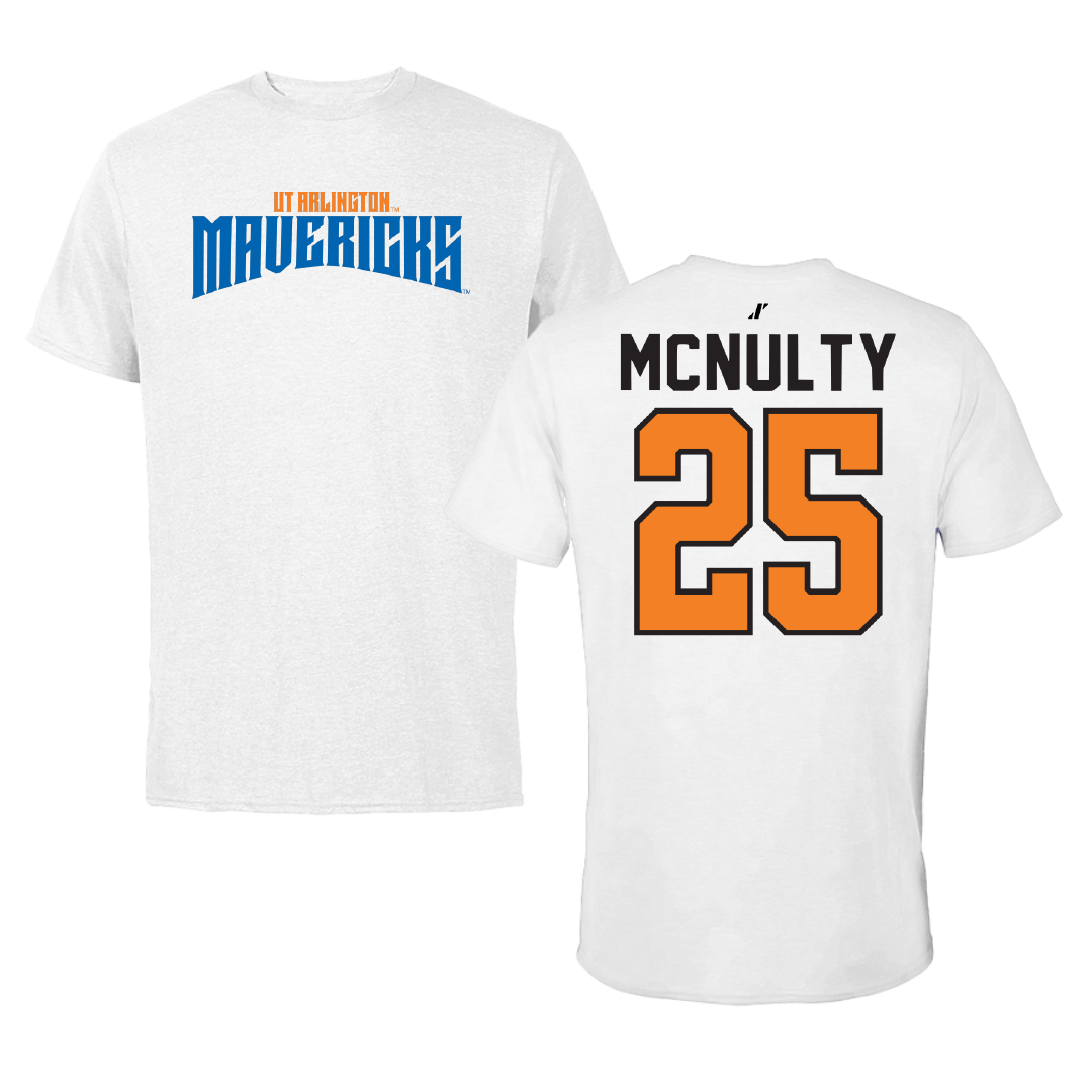 University of Texas at Arlington Softball White Classic Tee - #25 Mia McNulty