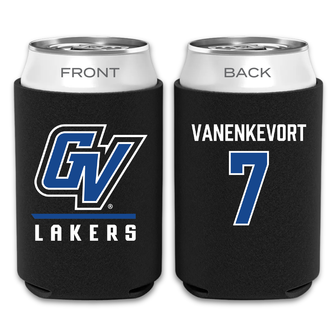Grand Valley State University Baseball Black Can Cooler - #7 Ayden VanEnkevort
