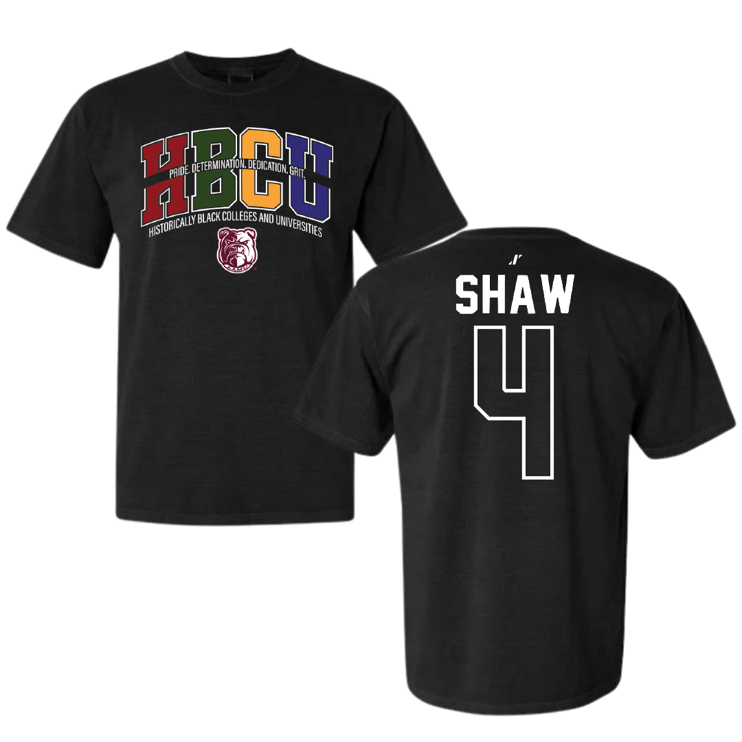 Alabama A&M University Volleyball Black HBCU Comfort Colors Tee - #4 Caitlin Shaw