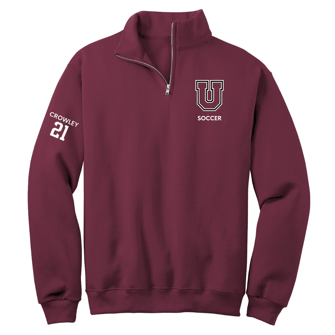 Union College Soccer (M) Maroon Quarter-Zip - #21 Lucas Crowley