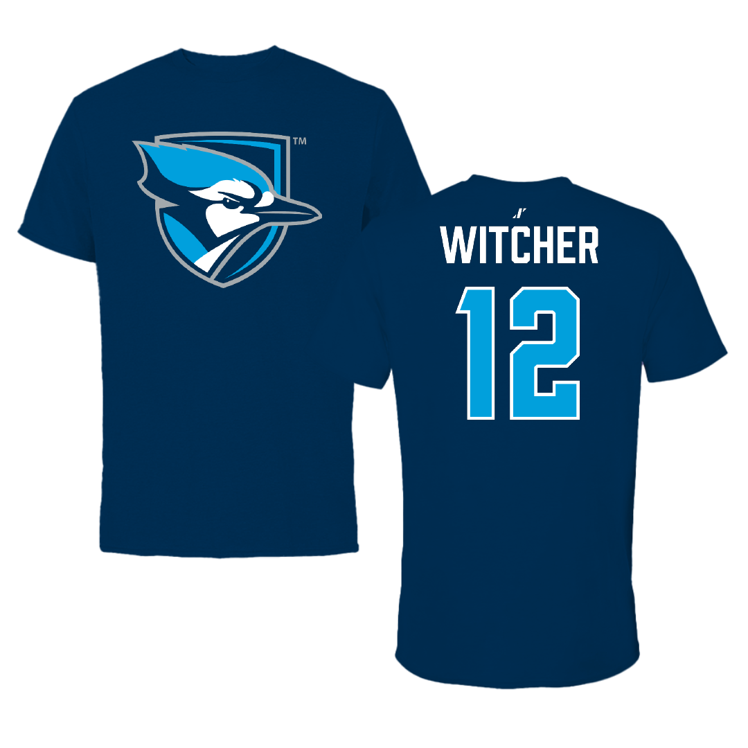 Elmhurst University Basketball (M) Navy Mascot Tee - #12 John Witcher