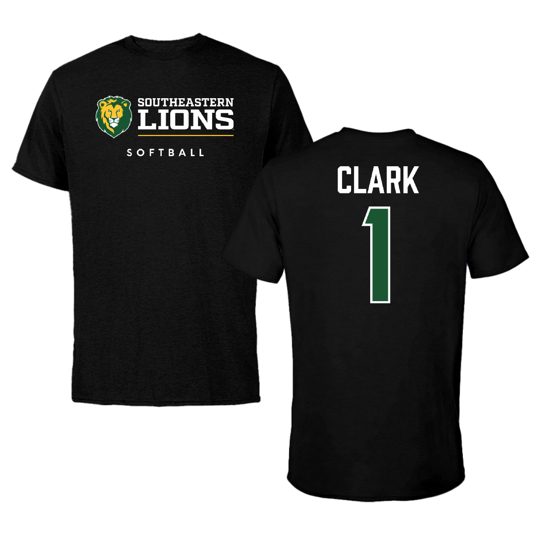 Southeastern Louisiana University Softball Black Tee - #1 Bre Clark