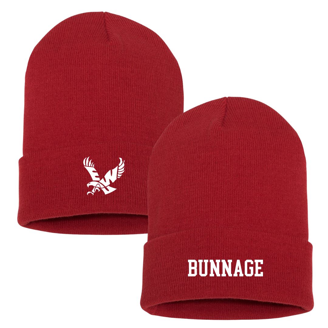Eastern Washington University Soccer (W) Red Beanie - #12 Bella Bunnage