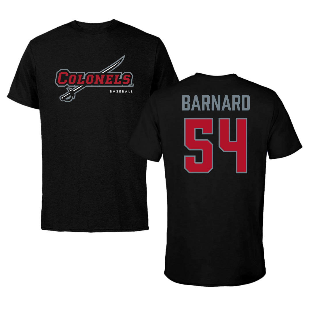 Nicholls State University Baseball Black Performance Tee - #54 Reeves Barnard
