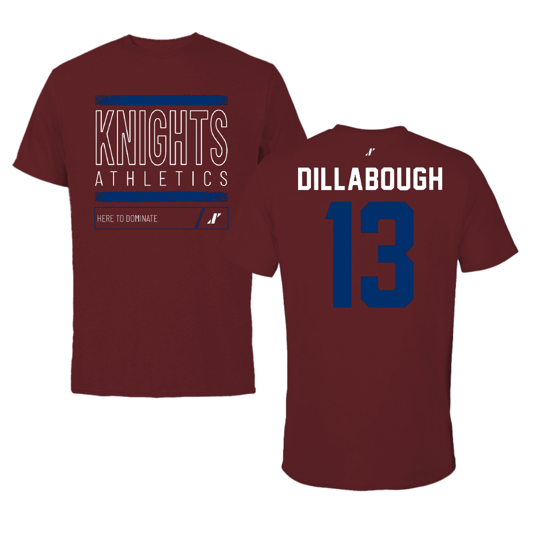 Fairleigh Dickinson University-Metropolitan Campus Lacrosse Maroon Dominate Performance Tee - #13 Karly Dillabough