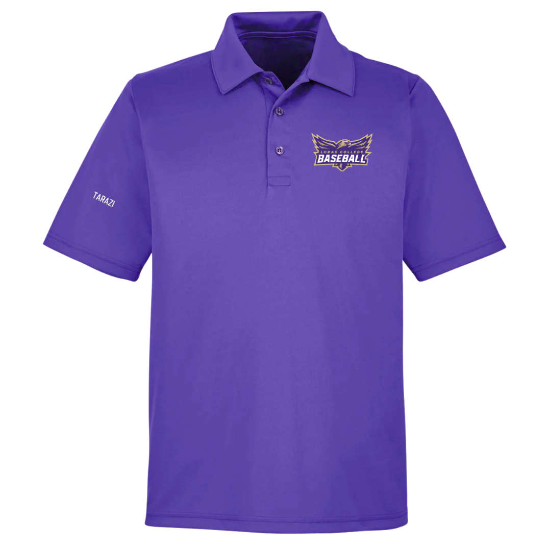 Loras College Baseball Purple Baseball Polo - William Tarazi