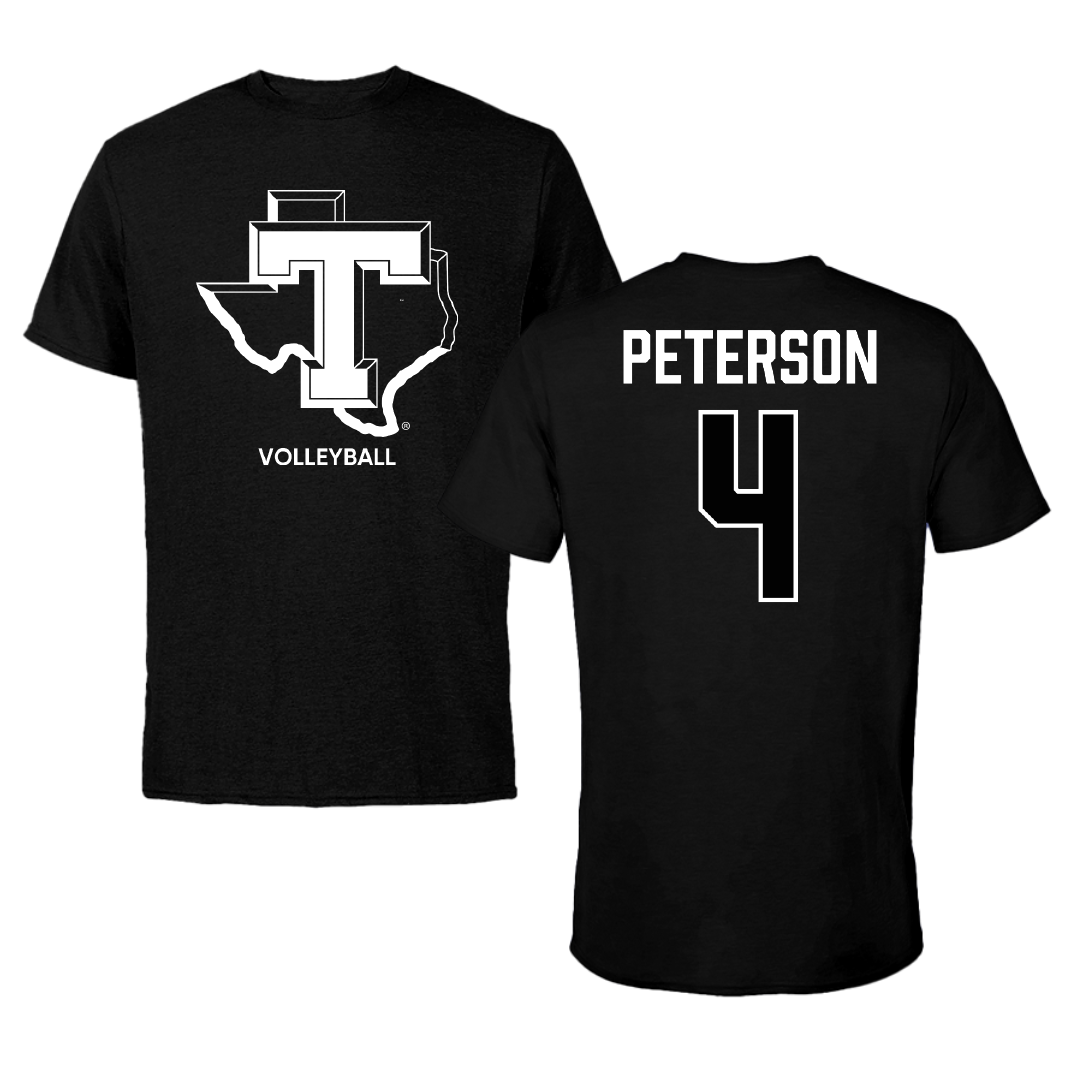 Tarleton State University Volleyball (W) Black Performance Tee - #4 Breannah Peterson