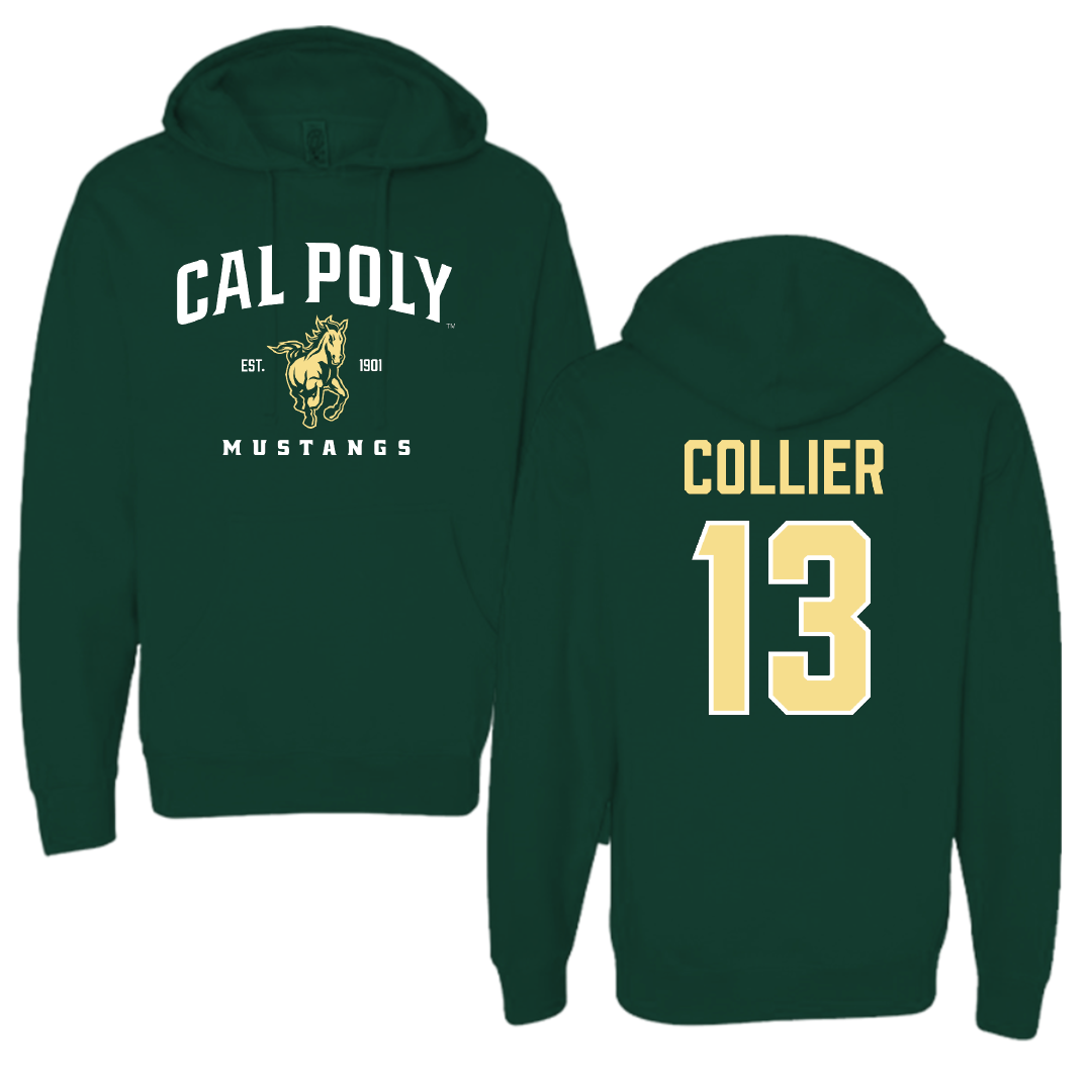 Cal Poly Soccer Forest Green General Hoodie - #13 Lauren Collier
