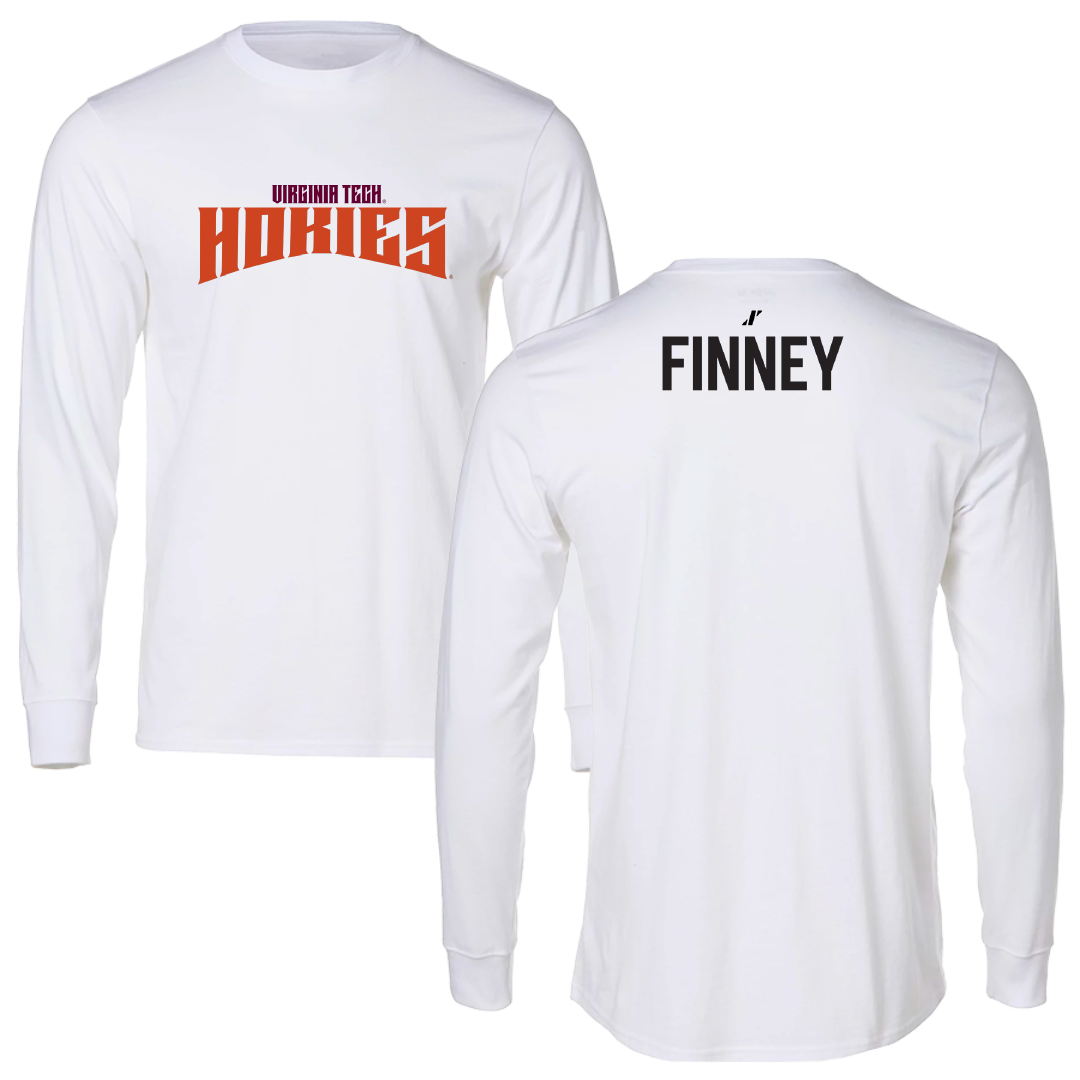 Virginia Tech Cheer White Classic Performance Long Sleeve - Shea Finney