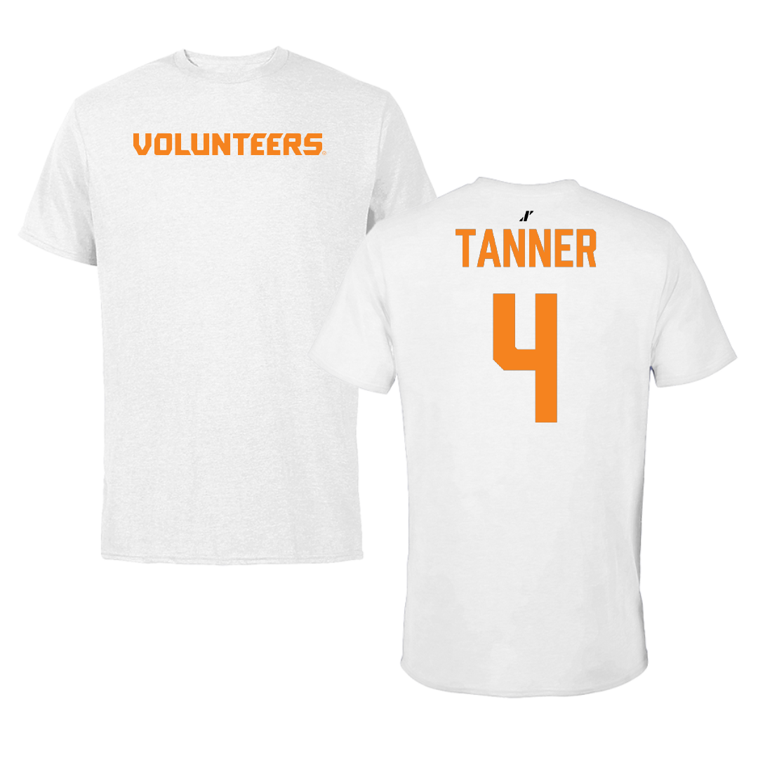 University of Tennessee Softball White Tee - #4 Peyton Tanner