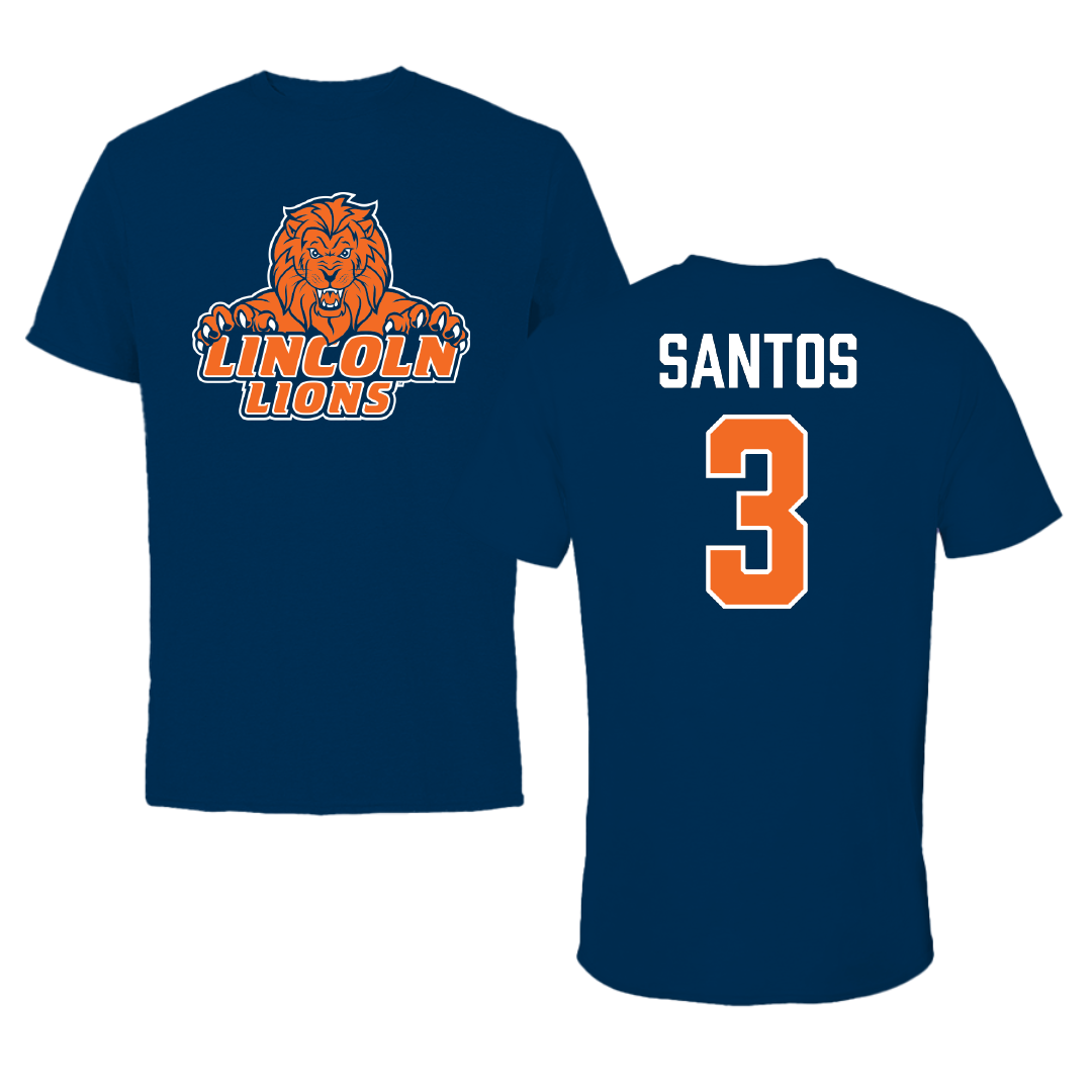 Lincoln University (Pennsylvania) Baseball Navy Performance Tee - #3 Pedro Santos