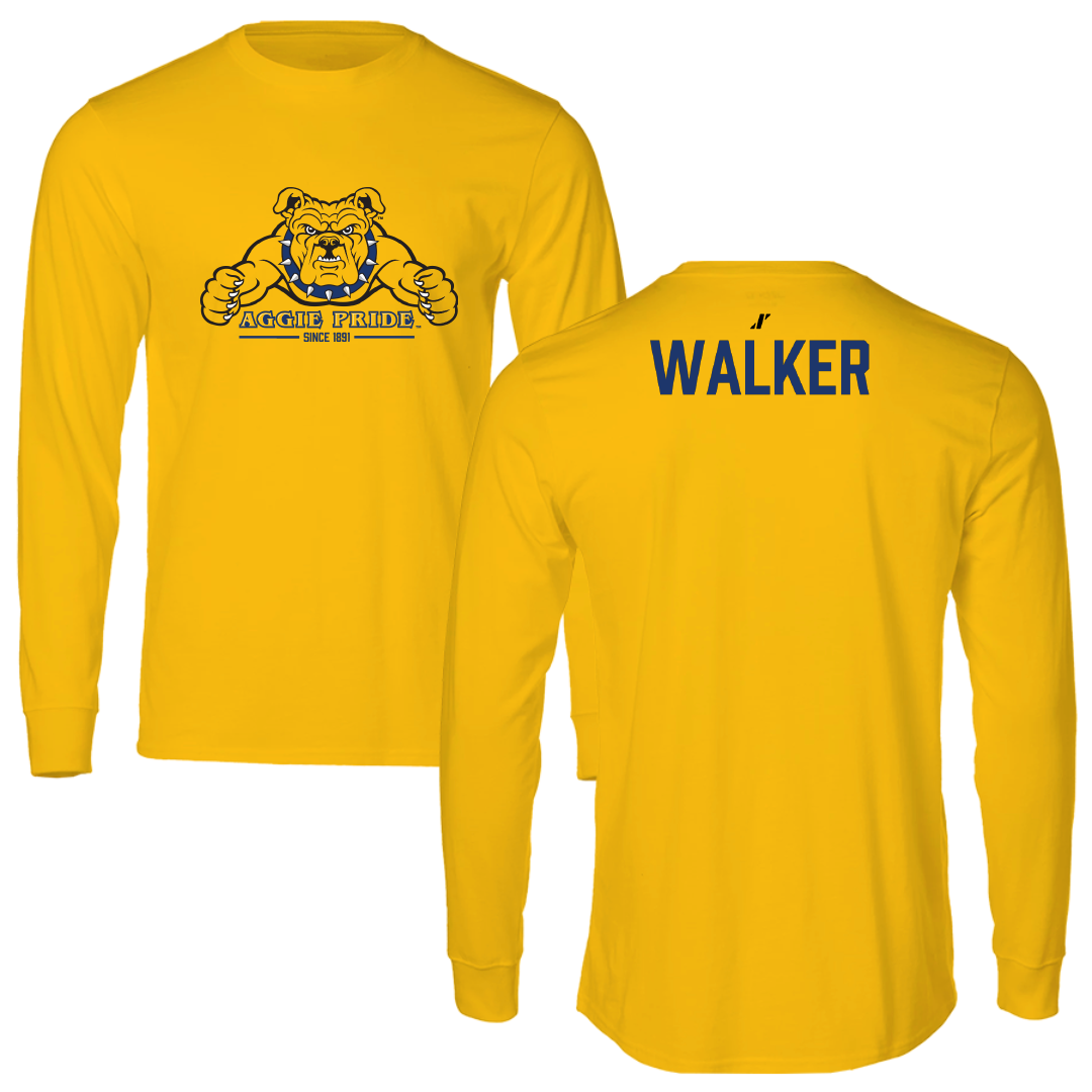 North Carolina A&T State University Golf Gold General Performance Long Sleeve - Drew Walker