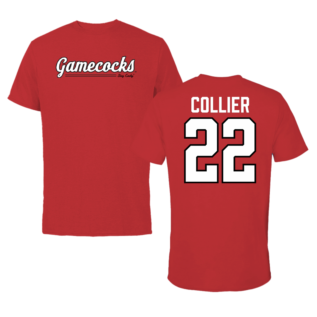 Jacksonville State University Football Red General Tee - #22 Travis Collier