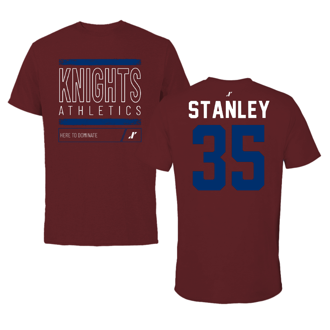 Fairleigh Dickinson University-Metropolitan Campus Lacrosse Maroon Dominate Performance Tee - #35 Ashlee Stanley