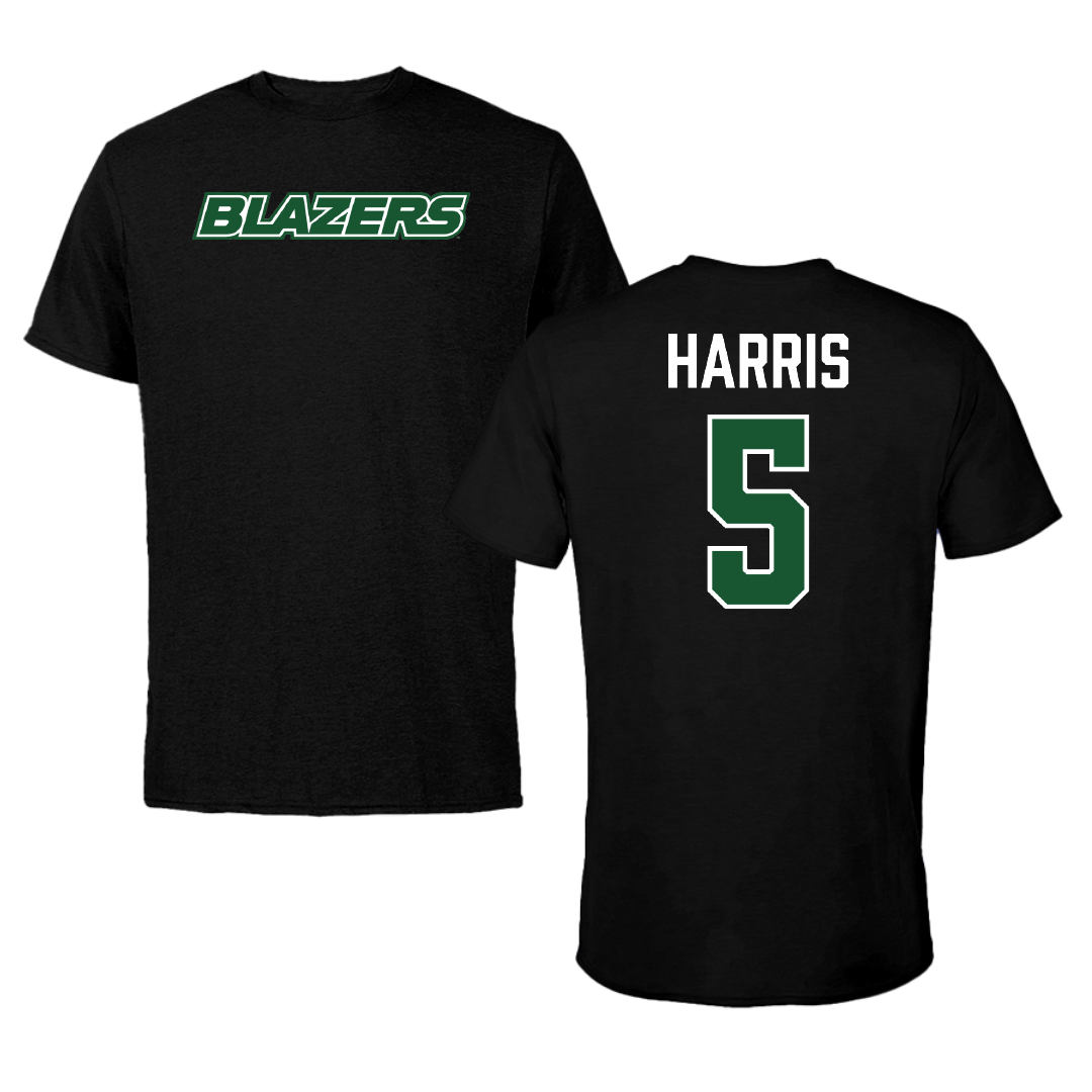 University of Alabama at Birmingham Baseball Black Performance Tee - #5 Leo Harris