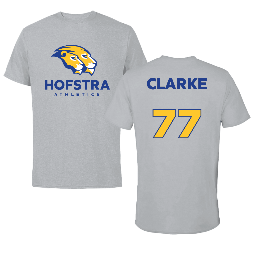 Hofstra University Lacrosse (M) Sport Gray Tee - #77 Austin Clarke