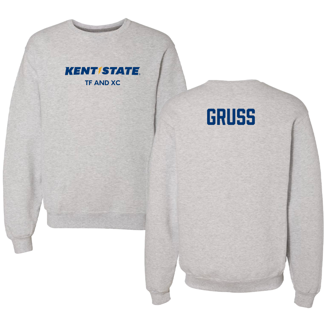 Kent State University TF and XC Light Gray Crewneck - Ryan Gruss