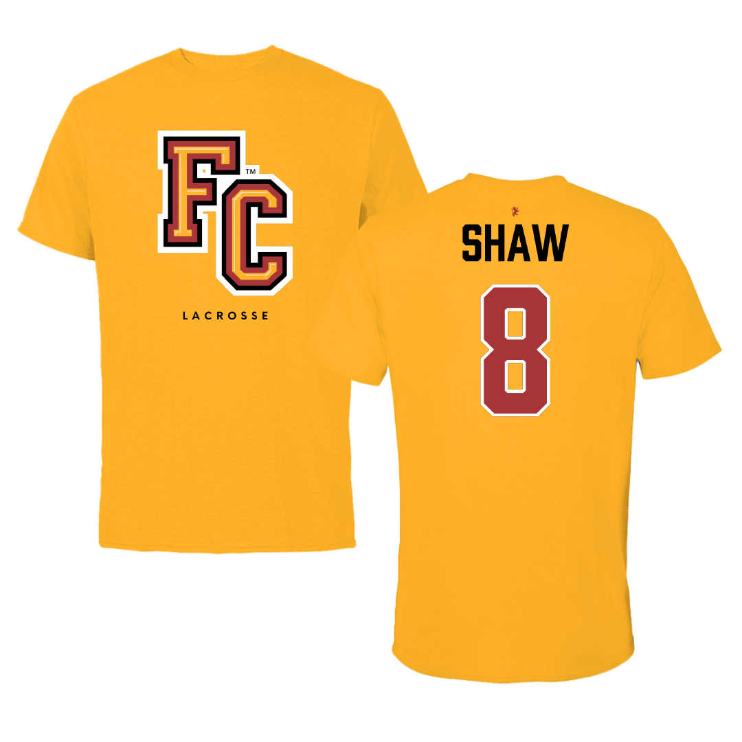 Flagler College Lacrosse Gold Tee - #8 Reece Shaw