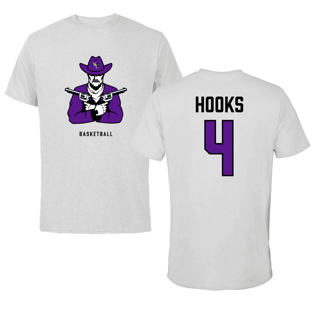 Ranger College Basketball (M) Light Gray Performance Tee - #4 Jalen Hooks