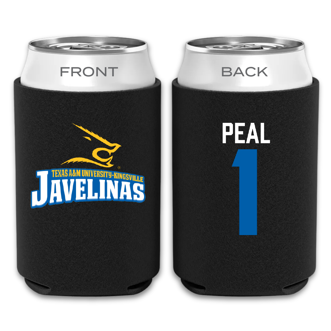 Texas A&M University-Kingsville Softball Black Can Cooler - #1 Shelbie Peal