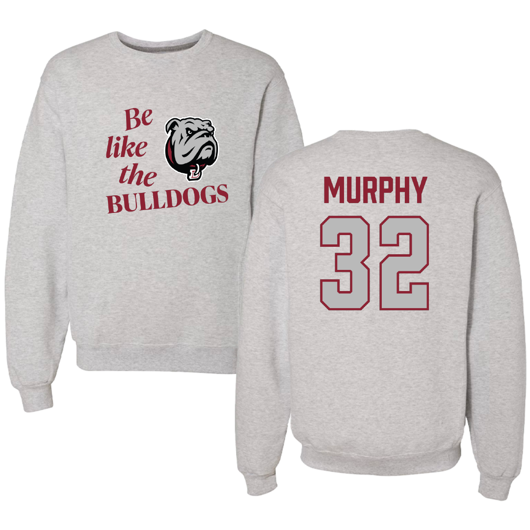 Dean College Volleyball Light Gray Be Like Us Crewneck - #32 Alison Murphy