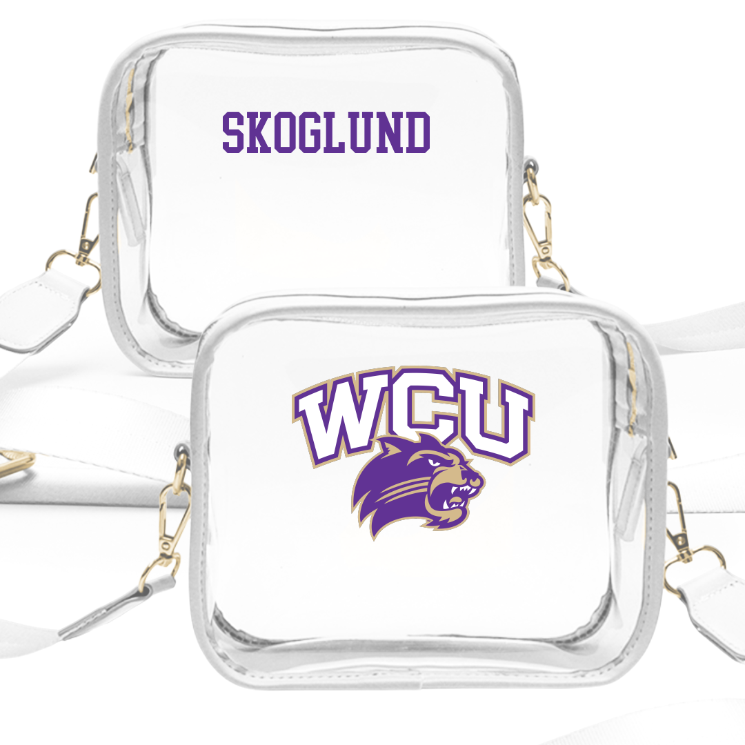 Western Carolina University TF and XC White Clear Stadium Bag - Peyton Skoglund