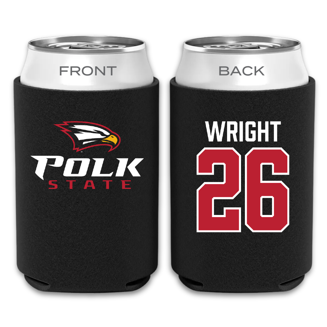 Polk State College Baseball Black Can Cooler - #26 Zane Wright