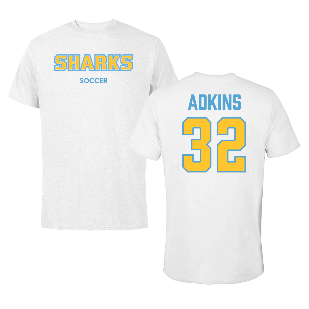 Long Island University Soccer (W) White Sharks Performance Tee - #32 Kira Adkins