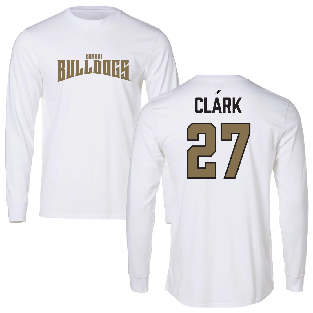 Bryant University Bowling (W) White Classic Long Sleeve - #27 Laura Clark
