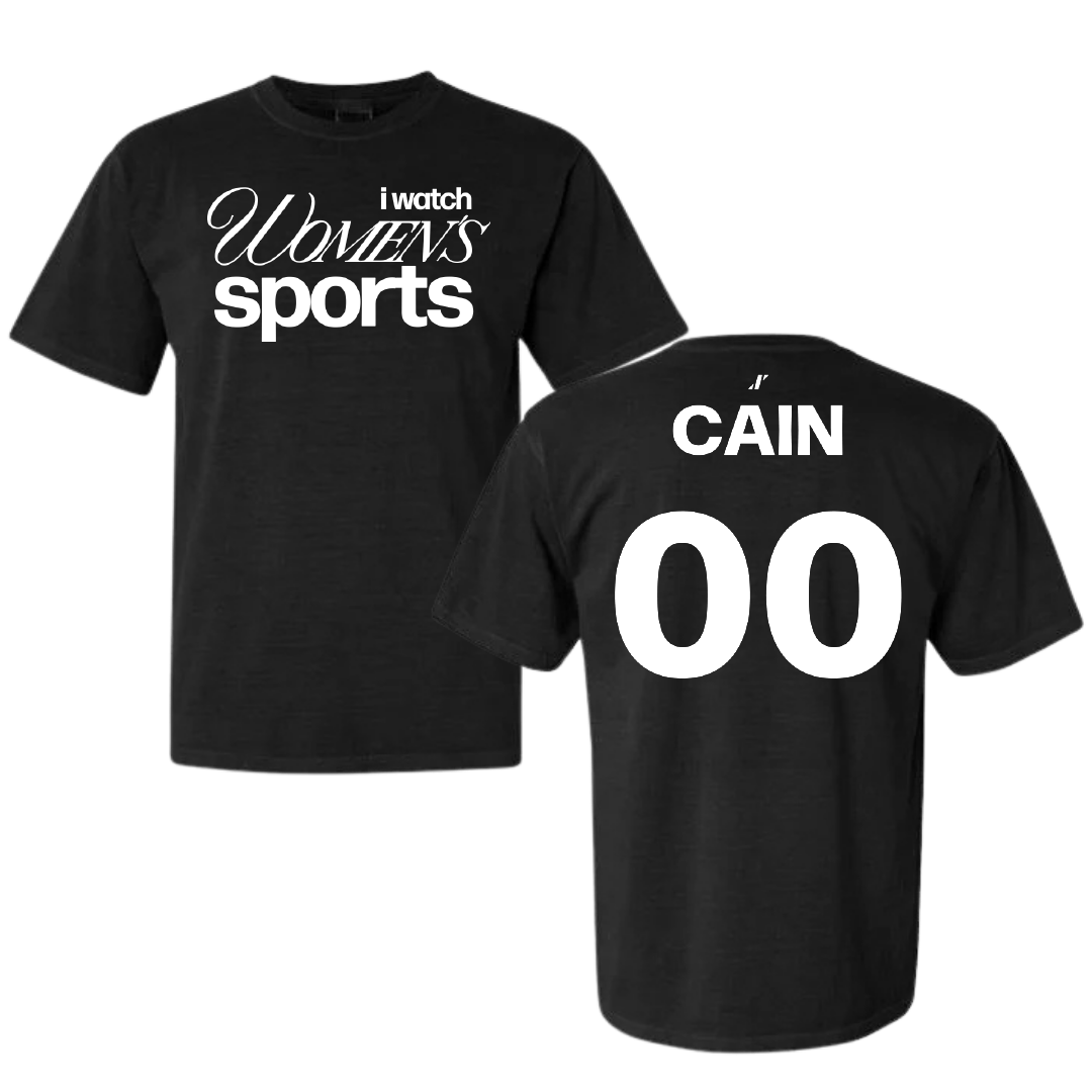 Edison State Community College Softball Black WHM Comfort Colors Tee - #00 Jalyn Cain